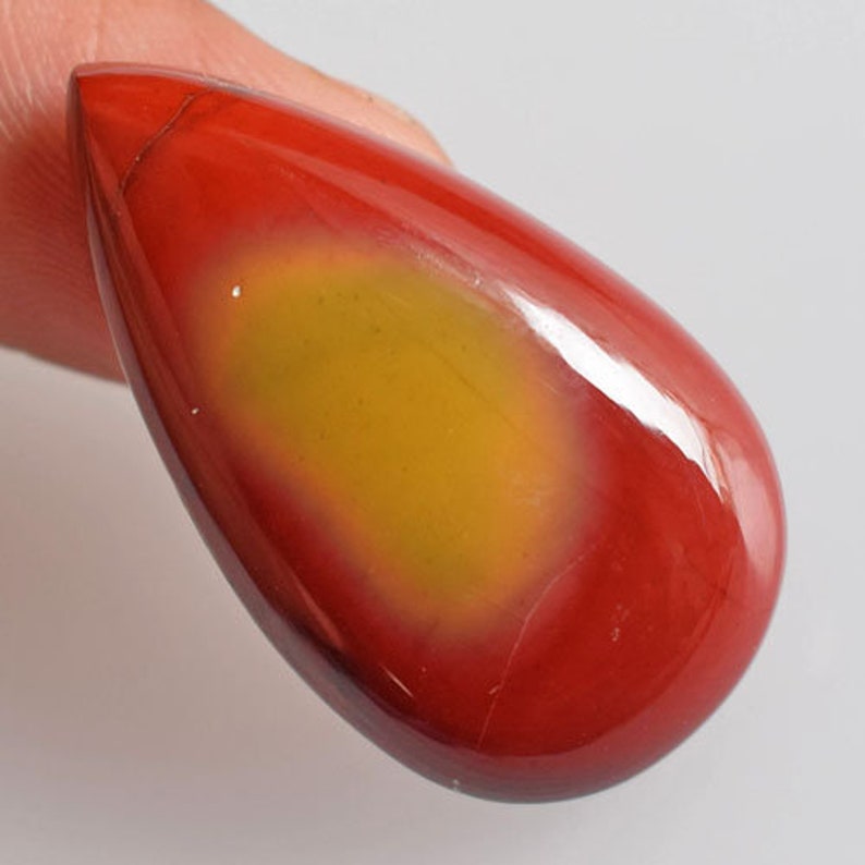 Loose Semi Precious Pear Shape Jewellery Making AG-13372 Natural Mookaite Jasper Cabochon Size 31x17x5.5 MM Stone For Pendant Flat Back