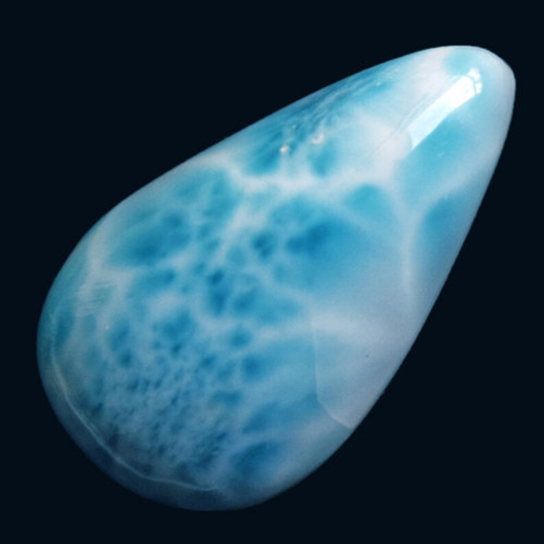 Size 22x13x8 MM Larimar Suppliers AG-10118 Jewellery Making Gemstone Dominican Republic Attractive Natural Authentic Larimar Cabochon