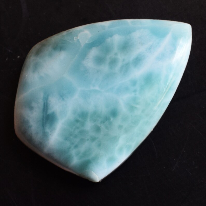 Dominican Republic Pendant Stone Size 25x19x5 MM Awesome Natural Caribbean Sea Larimar Cabochon AG-6143 Jewellery Making Dolphin Stone