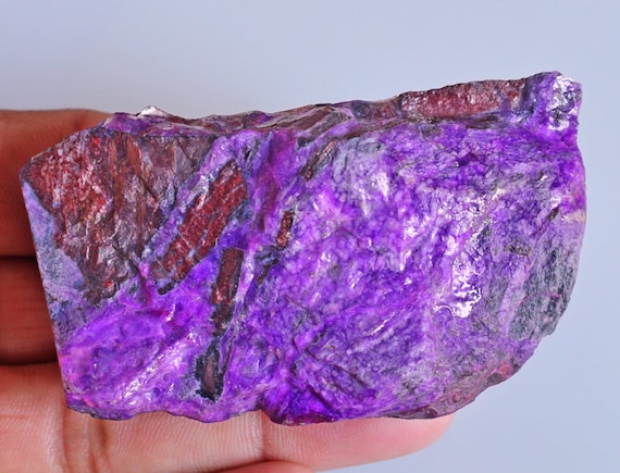 One of Kind 550 Carat Natural Sugilite Rough 65x30x27 MM Purple Sugilite Slab Healing Crystal Mineral Specimen Rough Gemstone Etsy Canada