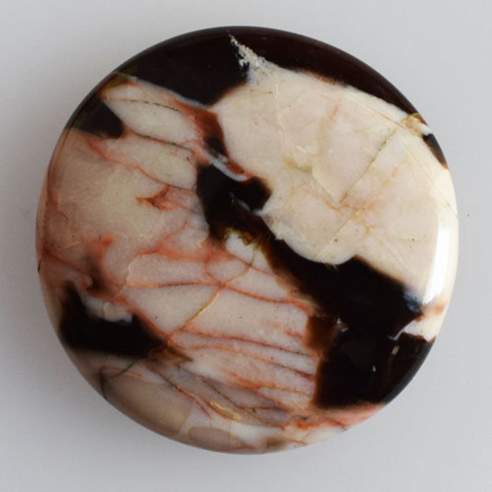 Natural Peanut Wood Jasper Round Cabochon Flat Back Smooth Etsy