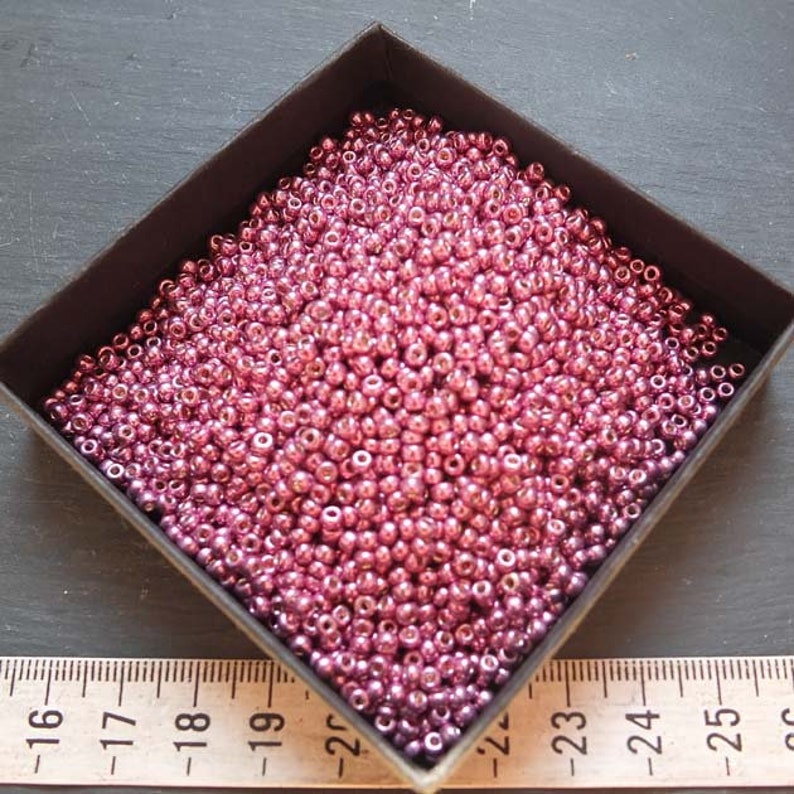 Duracoat galvanised seed bead size 8-dusty orchid