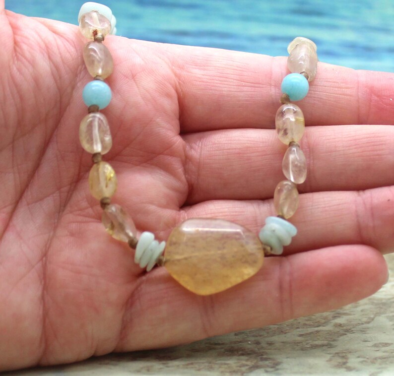 BABY MALA Good Fortune Beaded Choker Healing Crystals for Children Baby Necklace Necklace for Kids Toddler Beaded Choker