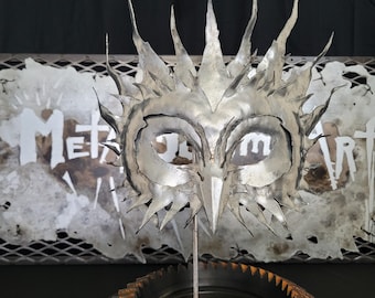 Hand Made Metal Owl Festival Mask