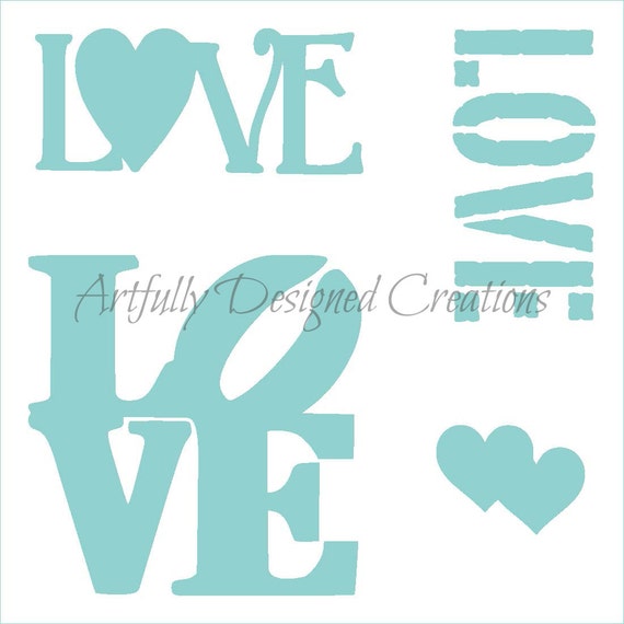 love stencil etsy