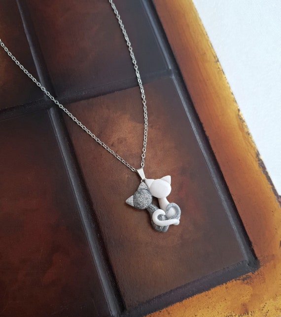 Funky Cat Puzzle Love Shape Pendant Necklace Matching - Temu