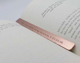 7th anniversary gift bookmark, copper bookmark, bookmark for anniversary gift, 7th anniversary gift for booklovers