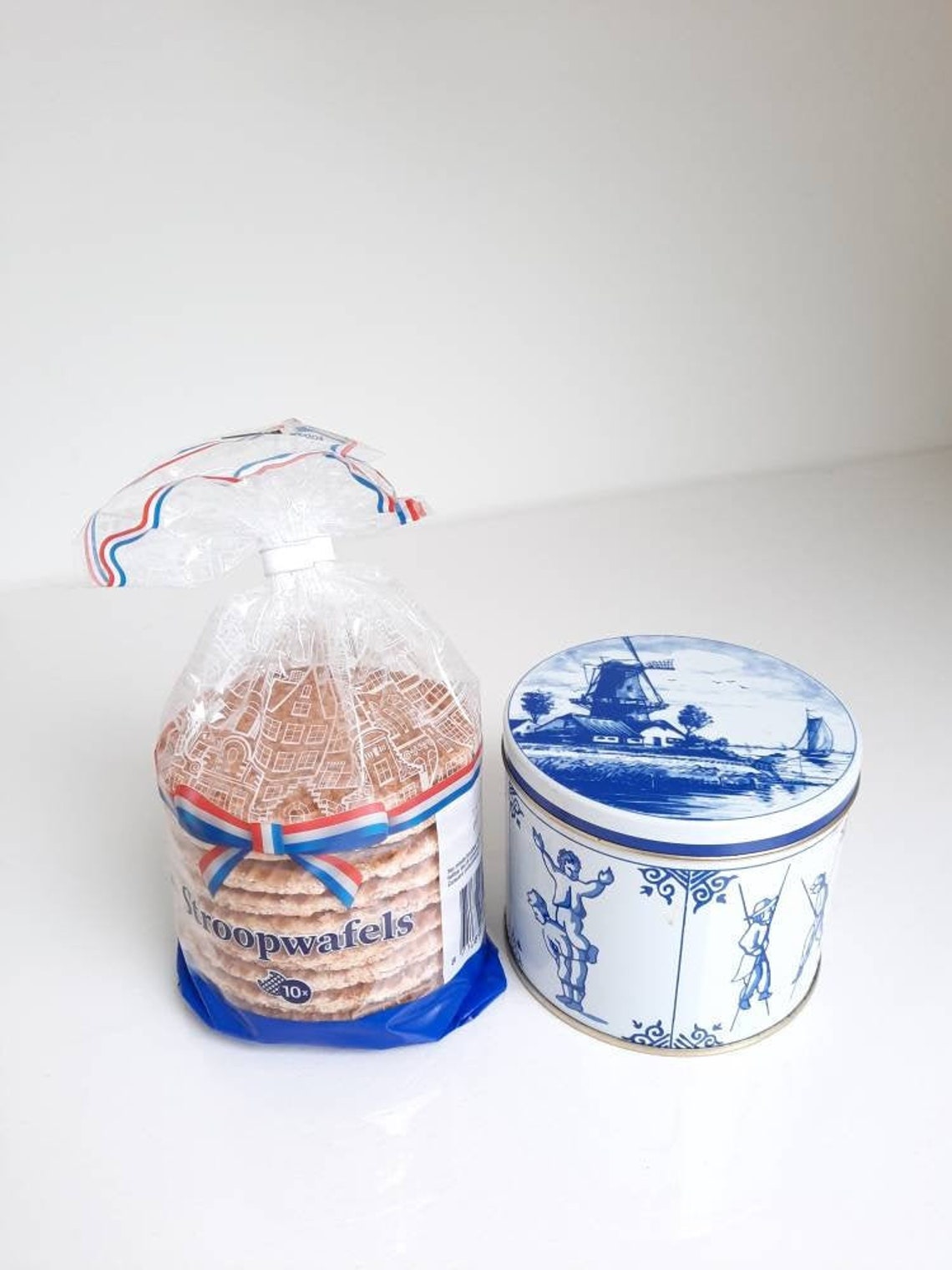 Dutch Biscuit Tin Cookie Tin Blue and White Dutch Etsy