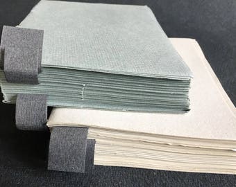 Log Book/journal, Blank Book Block, White or Grey Khadi Notebook