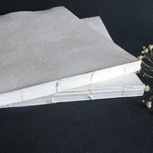 21 x 25 cm weiße Buchblöcke, Baumwollstoff Khadi, Skizzenbuch, 210 g/m² Papier, handgemachtes Künstlerbuch, Aquarell-Kohle
