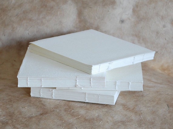13x16cm Blank Book Blocks, Rough or Smooth Surface 210 Gsm Khadi Cotton Rag  Paper 5x6.25inch Sketchbook, Deckle Edges, Book-making Supplies 
