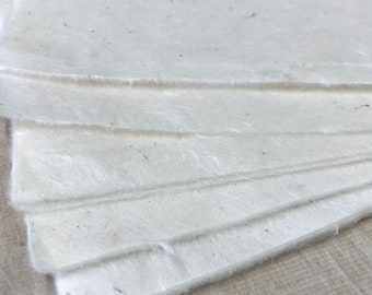 small pieces 18gsm Light Natural off white Lokta,  25 x 18 cm paper for crafts card making collage etc natural color handmade paper,