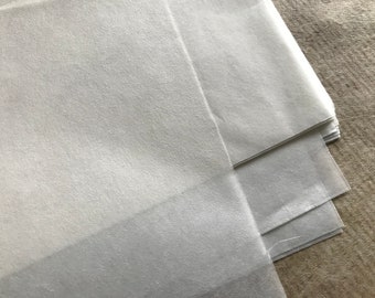 full sheets Tengujo, 17gsm repair paper, Japanese Manila Hemp, off-white natural colour lightweight tissue, pH7.1