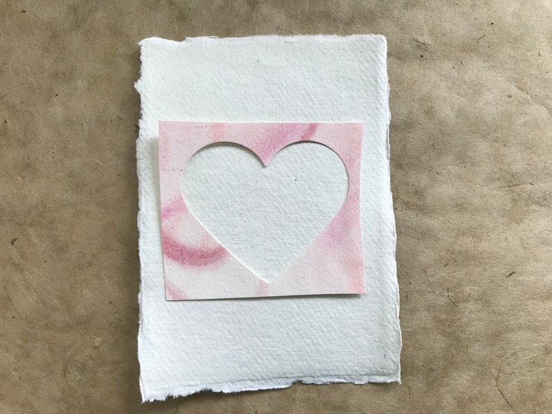 25 heart cut outs hand painted heart paper frames 1.5 or 3 Etsy