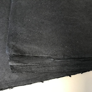 10 piccoli stracci di cotone nero da 210 g/m², 10 x 7,5 pollici 25 x 18 cm Carta per artisti Khadi con superficie ruvida da 210 g/m², carta indiana fatta a mano