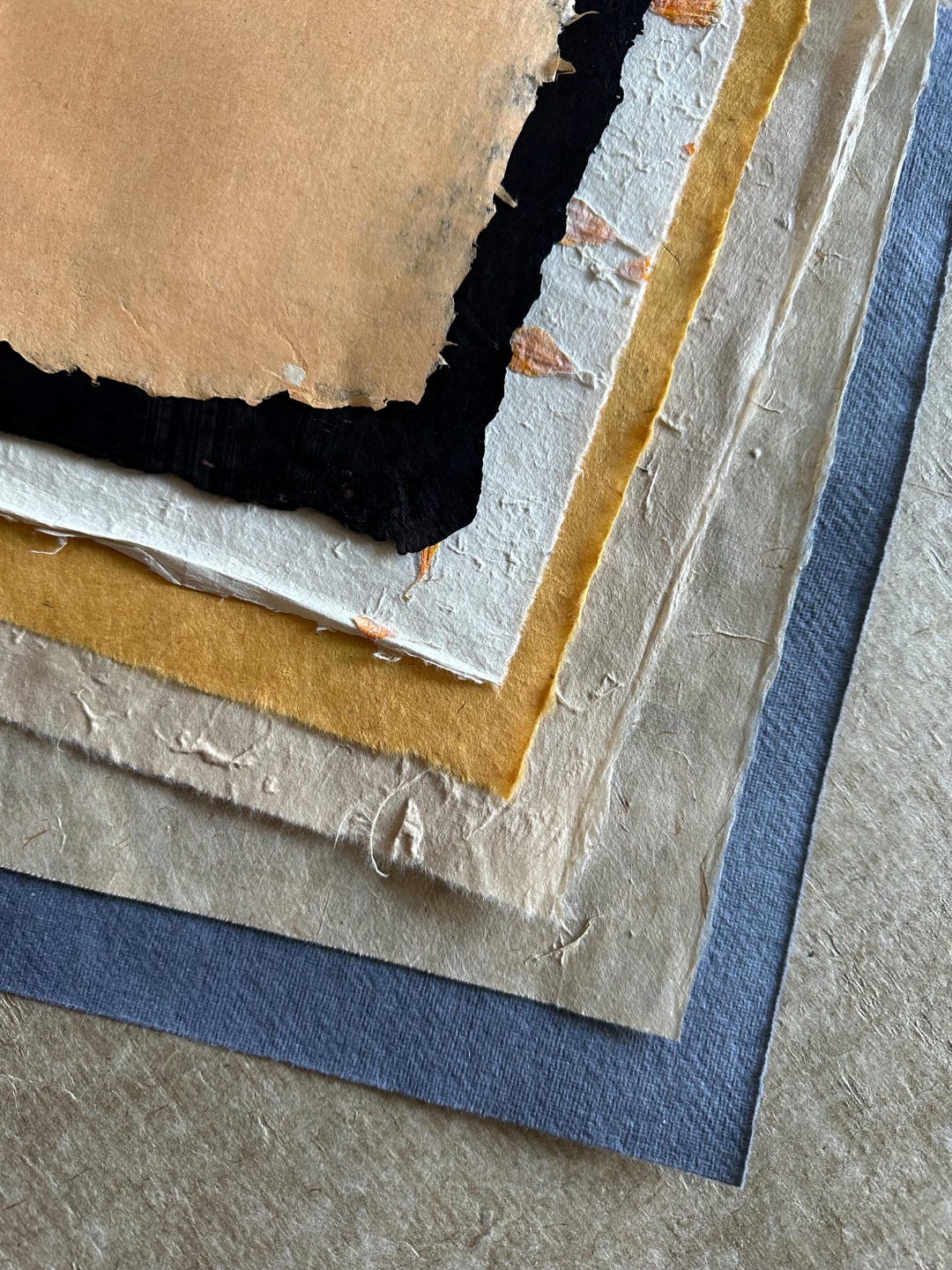 Autumn Mixed Paper Pack: Handmade Art Paper, Collage Supplies (7.5x10 ...