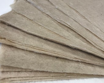 small pieces Dark Natural 30gsm Nepalese Lokta, plant fibre paper 25 x18cm 10"x7" craft paper, for linoprint, card making, collage,