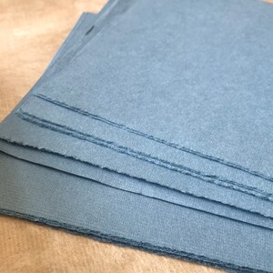 Full sheets blue Ingres paper, 130gsm Hahnemühle Buggra Bütten, airforce blue pastel paper, laid surface,