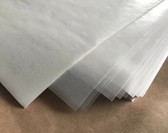 Feuilles complètes de papier blanc translucide 40 g/m², 50 x 75 cm, 20 x 30 pouces, papier de protection d'archivage sans acide pour l'intercalation