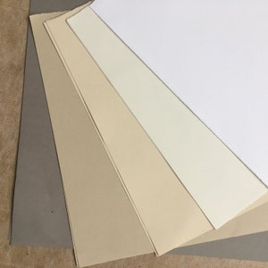 small pieces Fabriano Ingres, 90gsm laid paper, textured surface, acid free pastel paper, white ivory cream sand grey