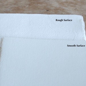 13x16cm Blank Book Blocks, Rough or Smooth surface 210 gsm Khadi Cotton Rag Paper 5x6.25inch sketchbook, deckle edges, Book-making supplies image 2