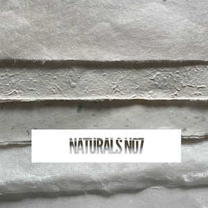 Kleine stukjes Naturals no7 gemengd structuurpapier, Nepalese Washi, henneppapier, moerbeipapier, proefpakket met natuurlijke kleuren