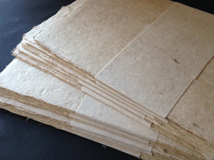 20 A4 150gsm Cotton Rag, Khadi White Handmade Paper Sheets, 21x30cm  8.25x11.8inch, Deckle Edge Medium Surface, Letter Size Handmade Paper 