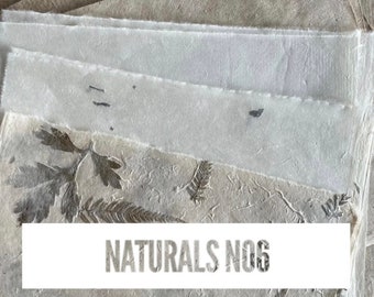 Volle/halbe Blätter Naturals no6 gemischt strukturiertes Papier, Nepalesische Washi, Blatt Papier, Bhutanesische Papiere, Naturfarben Papierpackung