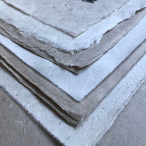 Small pieces Nepalese Washi Mixed pack, handmade artists paper, calligraphy, crafts, collage, smooth surface