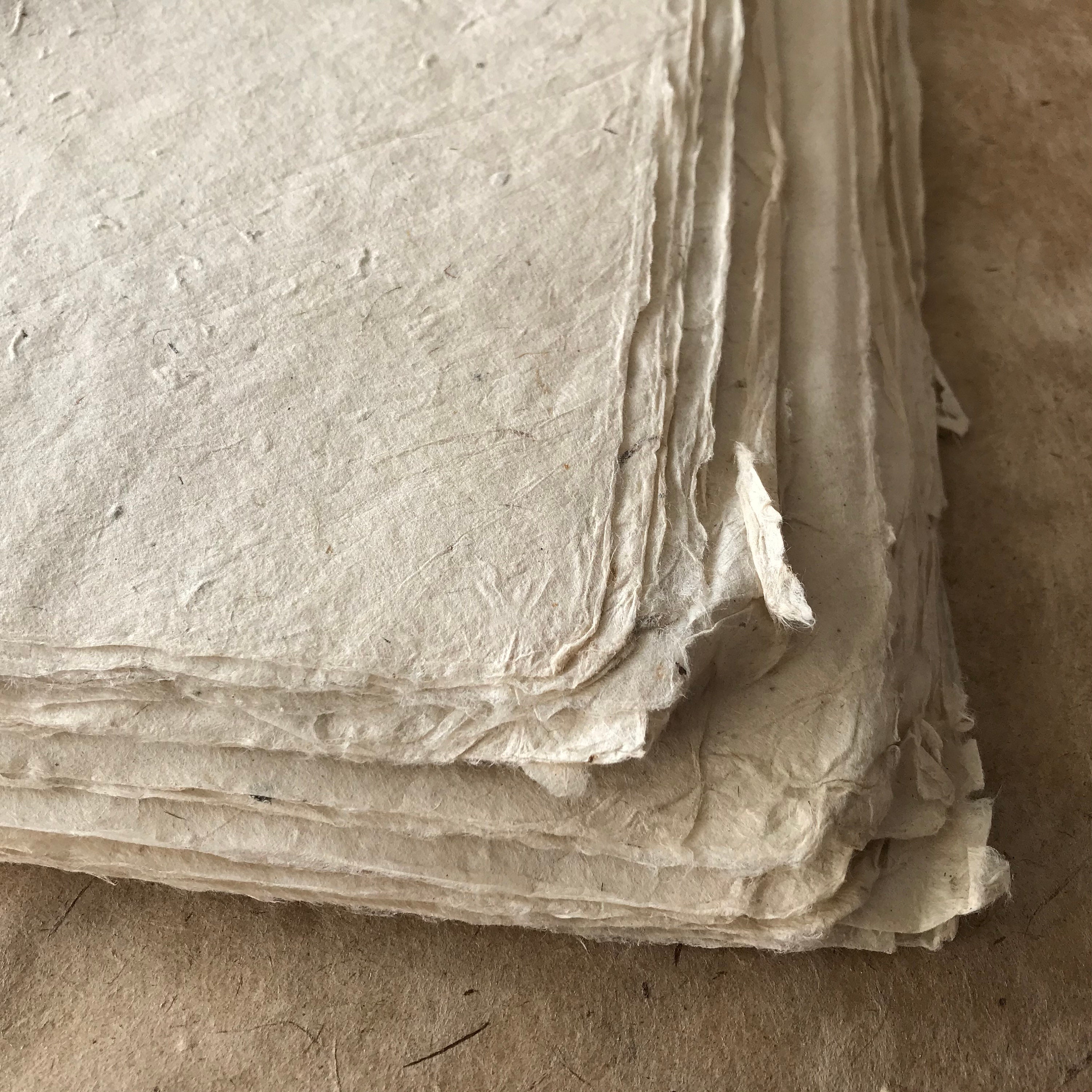 20 X A7 Cotton Rag, 150gsm Khadi White Handmade Paper, 7 X 10cm