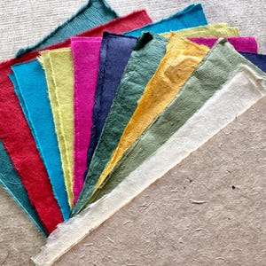 5+ ganze Bögen Nepal-Loktapapier, farbiges Geschenkpapier, handgeschöpftes Khadi Kraftpapier, 50 x 75 cm,