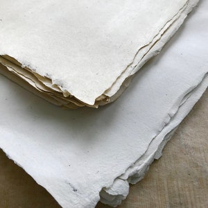 100 Pcs Mulberry Paper 16.5 x 11 Inches Unbleached Craft Paper Calligraphy  Handmade Paper Sheets for Art DIY Watercolor Painting Writing Drawing