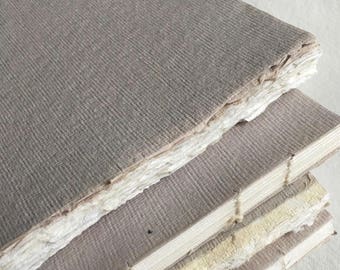 13x16cm Blank Book Blocks from Khadi, Rough surface 210 gsm 5x6.25inch sketchbook, Cotton Rag Paper handmade in India, Book-making supplies