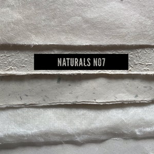 Small pieces Naturals no7 mixed textured paper, Nepalese Washi, Hemp paper, Mulberry paper, natural colours sample pack
