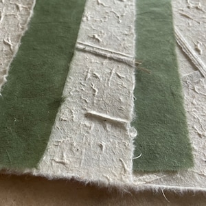Olive & Karuki 7 x 9,5 inch, natuurlijk graspapier, Himalayapapier, olijfgroen Nepalees papier, proefpakket, gemengd papier voor handwerk