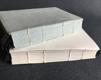 Log Book/journal, Blank Book Block, White or Grey Khadi Notebook,  Sketchbook, 90 Gsm Smooth Cotton Rag Paper, Section Stitched Journal, 