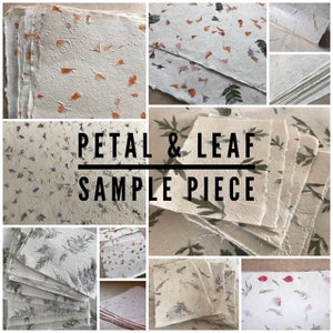 Sample Sheet Petal or Leaf paper, Himalayan Petal paper, Lokta Leaf Paper