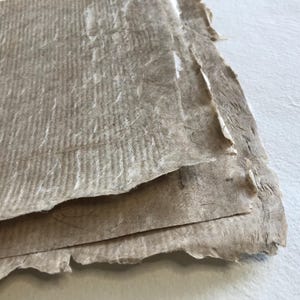 8 pezzi di carta TSASHO da 27 x 20 cm, carta fatta a mano da 11 x 8 pollici dal Bhutan, lokta di colore naturale, carta vergata lokta bhutanese da 100 g/m²