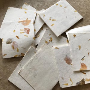 Small with petals 12.5x14.5cm, Smooth petal paper, yellow/ peach petals, book pages, journal pages 5x5.75 inches, scrap book or collage