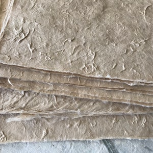 140gsm Full sheets Nepalese Mountain Paper 19.5 x 29.5 inches 50 x 75 cm, Khadi handmade lokta paper, natural colored paper, crafts, collage