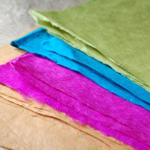 20 bright mix 10x7 Nepalese Lokta 20 sheets  25 x 18 cm, paper for crafts, card making, collage etc, Khadi handmade paper