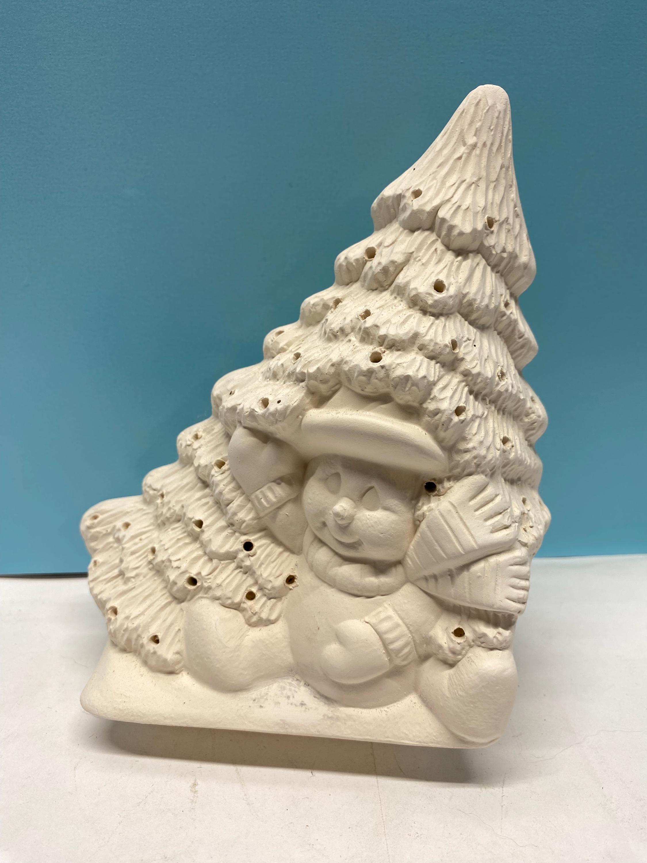 Ceramic Bisque~~ Ready to Paint~~ Winter Farmhouse insert ~FREE Ceramic Bisque~~ Ready to Paint~~ Winter Farmhouse insert ~FREE
