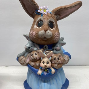 One of a kind handmade ceramic mrs bunny