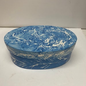 Handmade one of a kind ceramic Blue Treasure Box