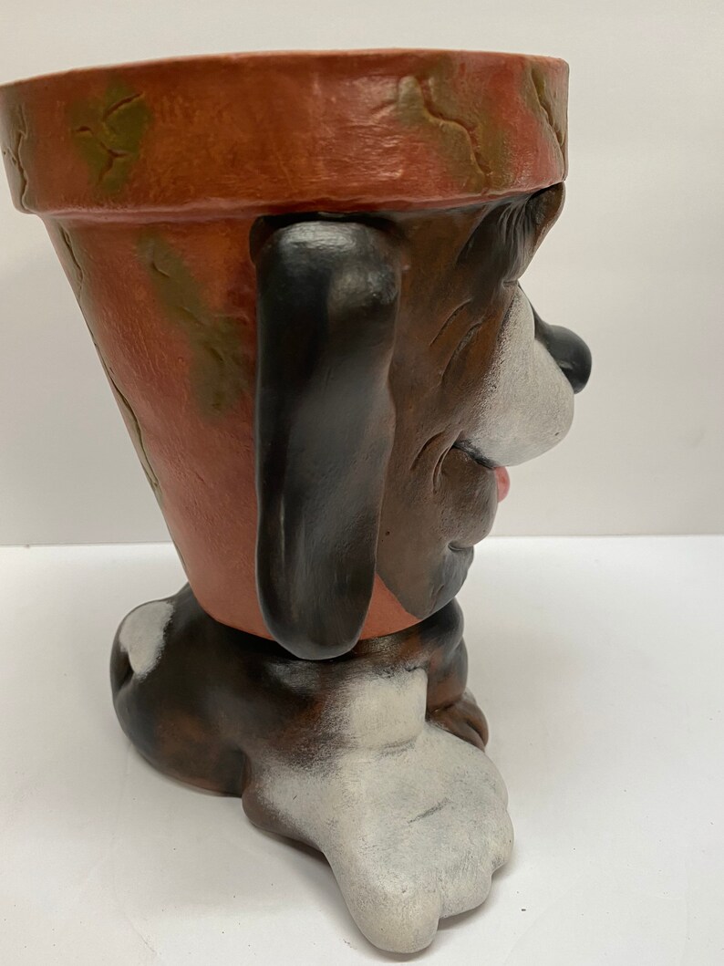 Handmade ceramic Beagle flower planter image 5