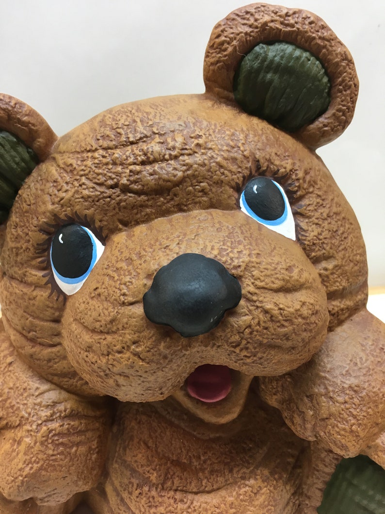 Handpainted ceramic cute cuddly bear