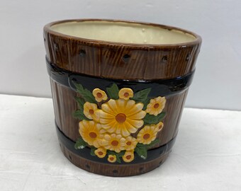 One of a kind handmade ceramic flower pot