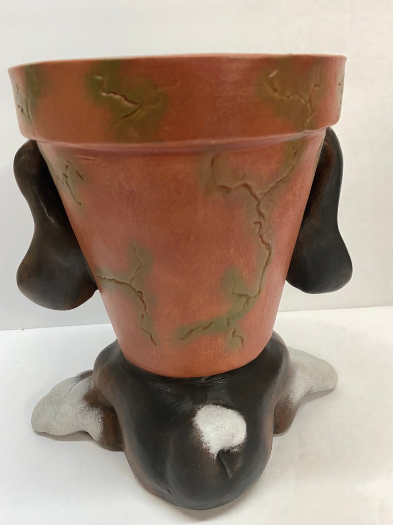 Handmade ceramic Beagle flower planter image 6