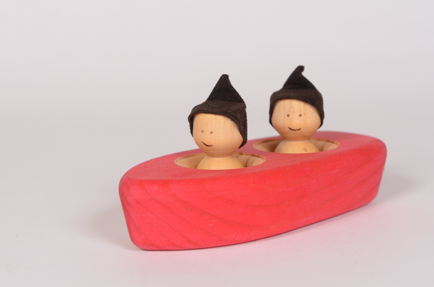 Barco de madera roja para baño juguete de baño barco de | Etsy