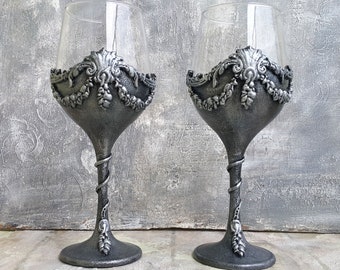 Set of 4 Victorian Drinking Glasses, 1860-1900, Sherry Glasses